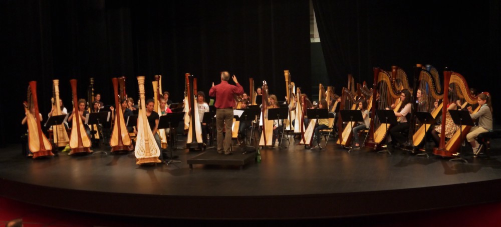 mai 2012 concert 40 harpes avec Emmanuel Ceysson -GPSO